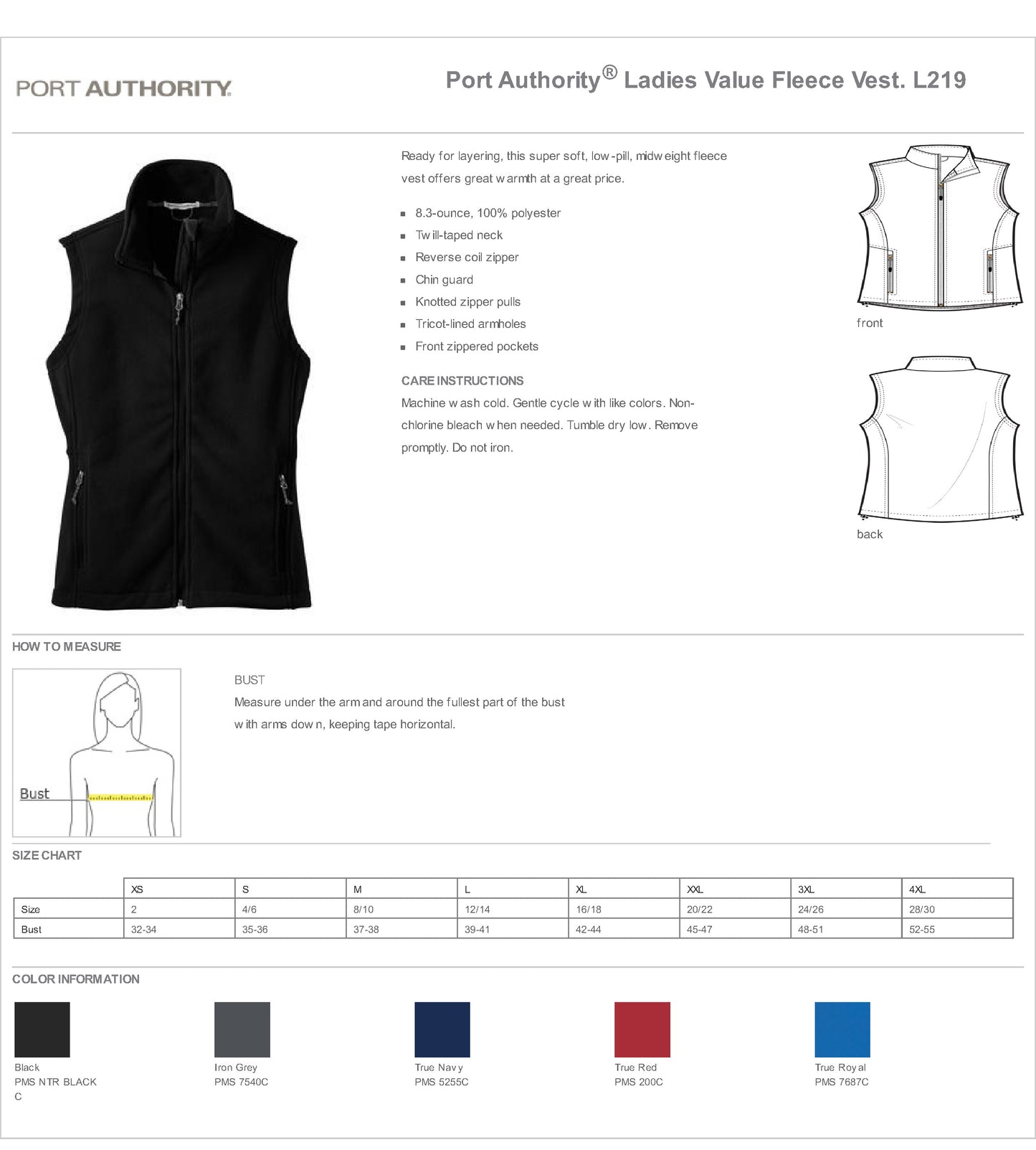 Port Authority Ladies Value Fleece Vest
