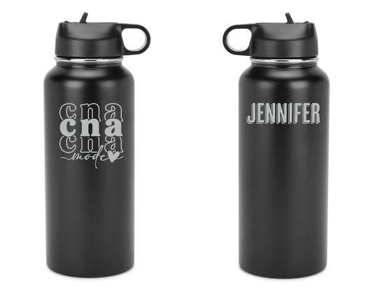 2 Sided Engraved Water Bottle (32 oz)