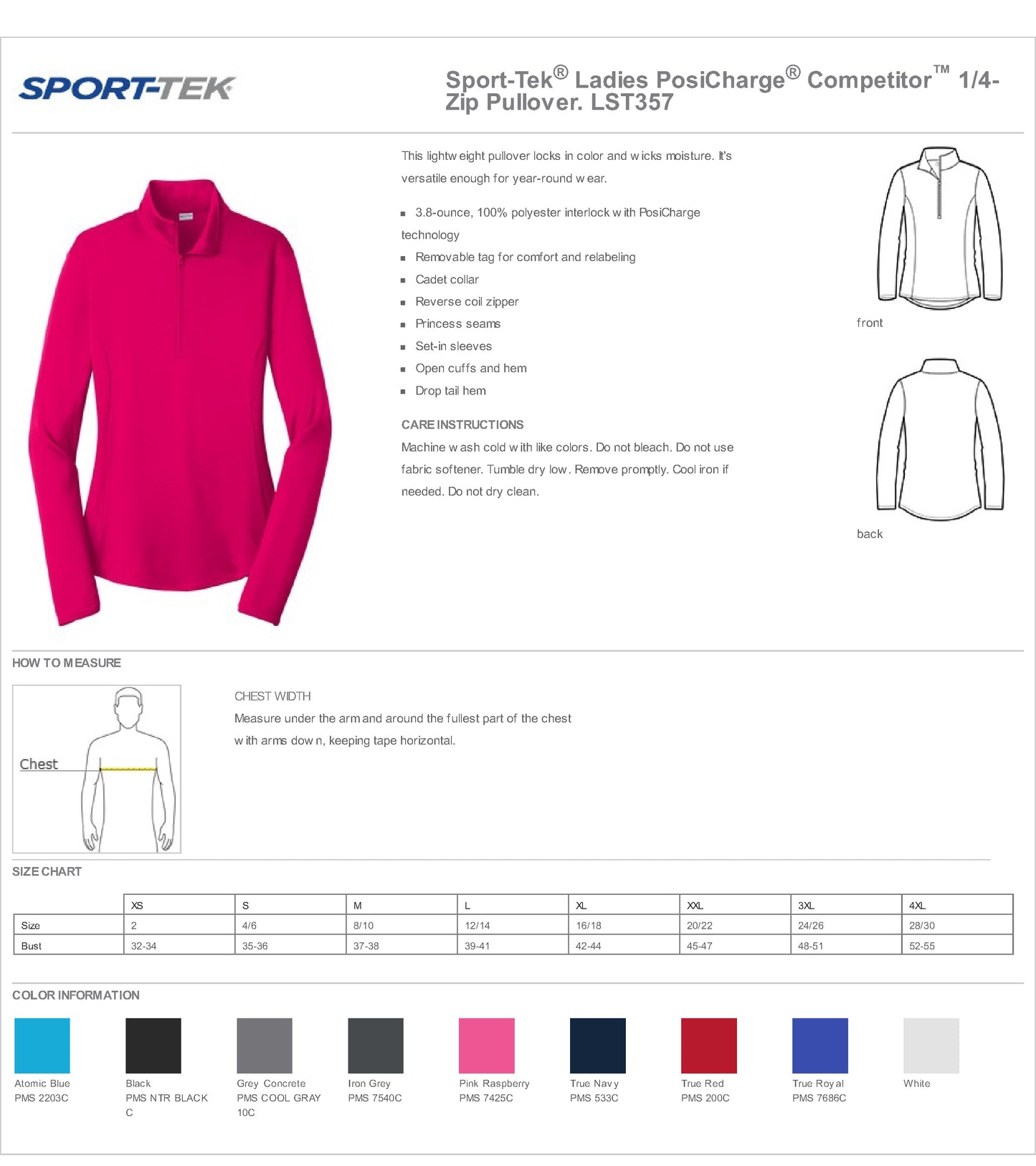 Sport-Tek PosiCharge Competitor 1/4 Zip Pullover - Ladies Fit – A2Z Designs